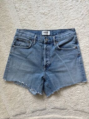 Agolde Riley High-Rise Cutoff Denim Shorts